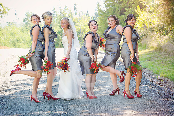 Olympic Peninsula Sequim wedding bridal party